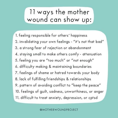 Mother Wound Healing, Mother Wound, Abnormal Psychology, Keep The Peace, Affirmations For Happiness, Emotional Awareness, Inner Child, Healing Journey, Mental And Emotional Health