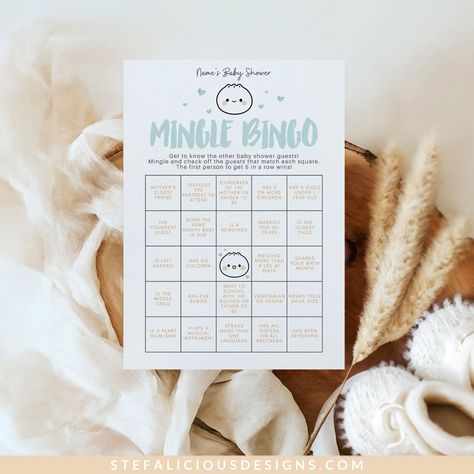 Baby Shower Mingle Bingo, Little Dumpling Baby Shower, Cute Dumpling Bao Dim Sum Shower Games Template, Baby Shower Bingo Cards Printable Dumpling Baby Shower Theme, Dim Sum Party, Mingle Bingo, Cute Dumpling, Games Template, Bingo Sheets, Bingo Template, Bingo Cards Printable, Baby Shower Bingo