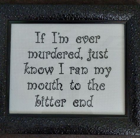 Hand stitched cross stitch 8 x 10 includes frame and glass Cross Stitch For Beginners, Cross Stitching, Cross Stitch Quotes, Subversive Cross Stitch, Custom Cross, Diy Cross Stitch, Cross Stitch Funny, Stitching Art, Cross Stitch Kits