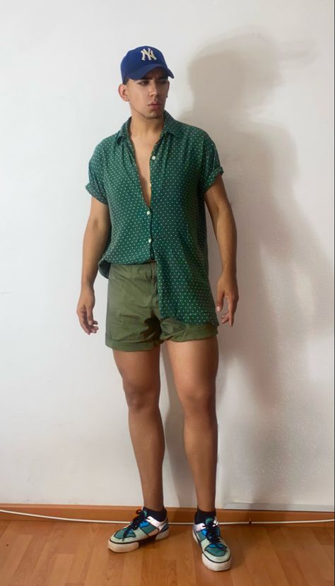 Mens Outfit Green, Island Outfits, Denim Outfit Men, Green Outfits, Island Outfit, Men Tie, Outfits Hombre, Mens Spring Fashion, Fresh Prince