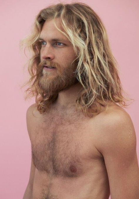 Blonde Beard Blonde Beard, Long Hair Beard, Guy Haircuts Long, Men's Long Hairstyles, Beard Model, Great Beards, Blonde Guys, Long Hair Styles Men, Long Hair Cuts