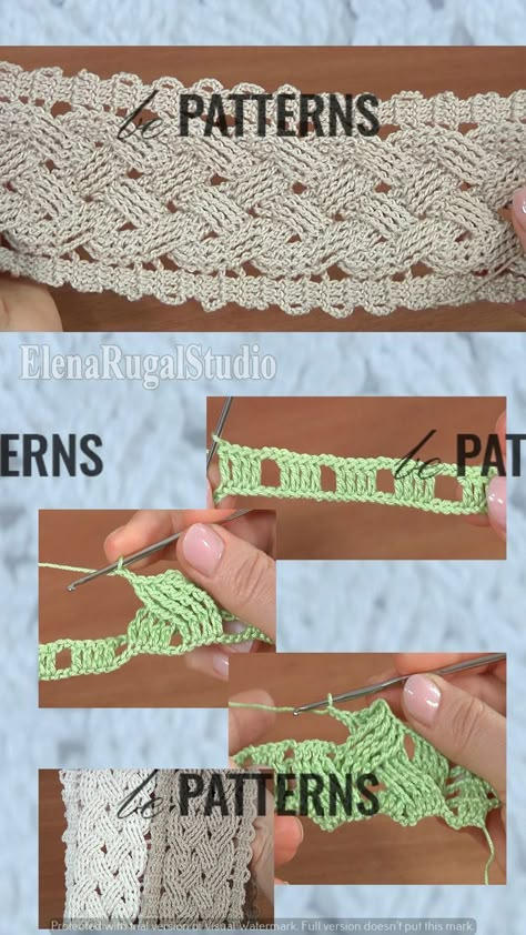 Simple Crochet Lace Pattern, Crochet Edging Patterns, Crochet Cable, Crochet Lace Pattern, Crochet Stitches Tutorial, Crochet Stitches Patterns, Crochet Chart, Crochet Stitch, Crochet Headband