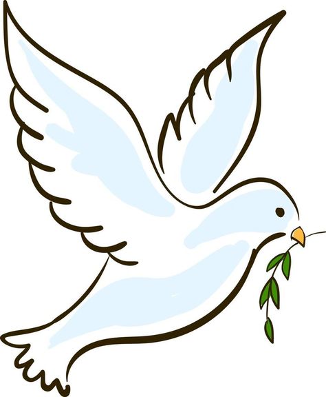 paloma blanca, ilustración, vector sobre fondo blanco. Dove With Olive Branch, Bible Study Topics, White Dove, White Doves, Olive Branch, Amazing Spiderman, Cute Images, Illustration Vector, Paloma