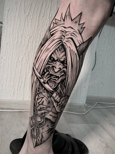 Shiki Fujin Tattoo, Kurama Tattoo, Shinigami Tattoo, Knife And Rose Tattoo, Black Flash Tattoos, Egypt Tattoo Design, Satanic Tattoos, Barcode Tattoo, Knight Tattoo