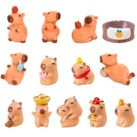 Air Dry Clay Capybara, Honey Boba, Boba Bear, Resin Figurines, Clay Bear, Statue Decoration, Clay Keychain, Clay Clay, Clay Diy Projects