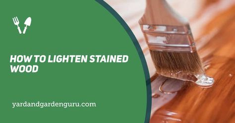 If you purchased dark furniture or have stained wood that is too dark. You may want a lighter color. Here, you can learn about how to lighten stained wood.Yard and Garden Guru https://yardandgardenguru.com/how-to-lighten-stained-wood/ Lighten Stained Wood, Dark Stained Wood Floors, Staining Wood Floors, Natural Stain Wood, Plastic Scraper, Natural Bristle Brush, Yard And Garden, Dark Wood Stain, Dark Furniture