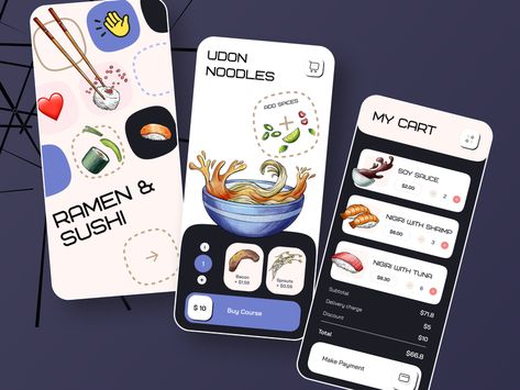 Food Delivery service - App Design by Anastasia Golovko on Dribbble Healthy Food App, Ui Illustration, Food Delivery Service, Sprouts With Bacon, Meal Delivery Service, Game Ui, App Ui, Daily Meals, Food App