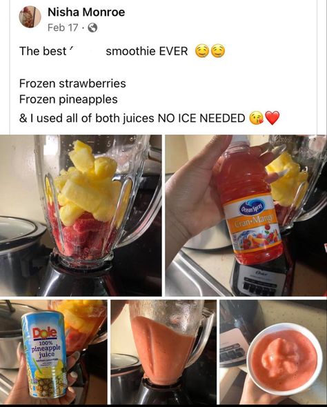 Fruit Smoothie Recipes Healthy, Easy Healthy Smoothies, Smoothie Drink Recipes, Healthy Drinks Smoothies, Mixed Drinks Recipes, Easy Smoothie Recipes, Healthy Drinks Recipes, Easy Smoothies, Food Recepie