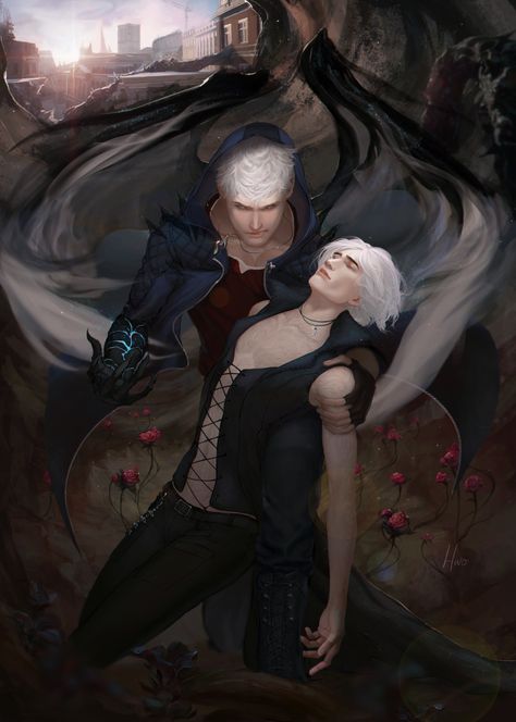 Identical Twins Character Art, Twins Character Art, Dmc Nero, Hideki Kamiya, Nero Dmc, Devil May Cry 5, Warrior Within, Dmc 5, Prince Of Persia