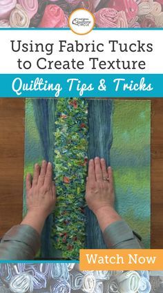 Art Quilts Ideas Creative, Art Quilts Tutorial, Texturizing Fabric, Landscape Quilts Ideas, 3d Fabric Art, Art Quilts Ideas, Art Quilts Inspiration, Fabric Art Collage, Fabric Art Ideas