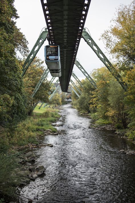 European Train Aesthetic, Wuppertal Germany, Trains In Germany, Netherlands Train, Railway Tunnel, Elevated Railway, Overgrown Railway, Luxury Train, 2000s Aesthetic