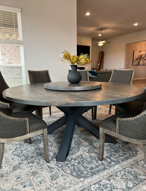 The Spider the Woodhills Knotty Alder Modern Round Dining Table - Etsy