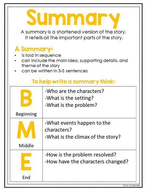 Reading Comprehension Anchor Charts, Comprehension Anchor Charts, Summary Anchor Chart, Reading Journals, Summary Writing, Interactive Reading, Reading Anchor Charts, Text Structure, Reading Comprehension Strategies