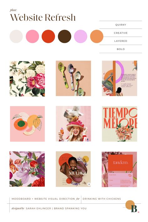 Squarespace Color Palette Codes, Branding Inspo Graphic Design, Aesthetic Web Design, Maximalist Branding, Reiki Branding, Millennial Core, Branding Design Inspiration Mood Boards, Colorful Web Design, Website Branding Inspiration