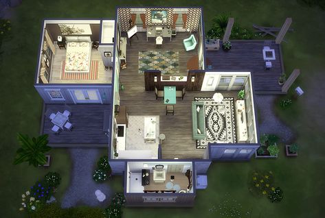 Small House Ideas, Sims Furniture, Sims Freeplay Houses, Nautical Bedroom, Sims Houses, Sims Builds, Sims 4 Bedroom, Tiny House Interior Design, Sims 4 House Plans