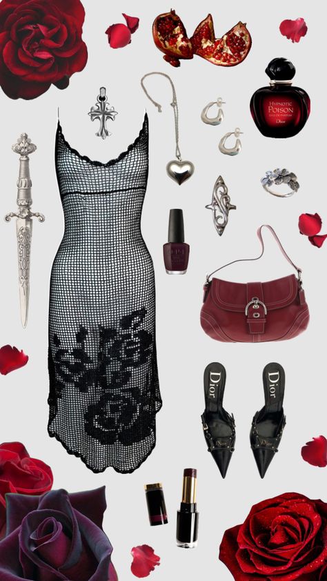 it‘s giving modern day vampire 🥀🖤🦇🩸🕯️ #outfitinspo #vintage #vampire #beauty #vibes #vampireaesthetic #vampirestyle #accessories #silverjewelry #burgundy #roses #hypnoticpoison Modern Day Vampire, Modern Vampire Outfit, Vampire Beauty, Modern Vampire, Vampire Outfit, Vintage Vampire, Modern Vampires, Vampire Clothes, Burgundy Roses