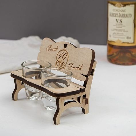 Shot Glass Holder, Wood Laser Ideas, Unique Wedding Invitation, Glasses Design, Cnc Ideas, Laser Cut Wood Crafts, Laser Engraved Ideas, Laser Art, Glasses Holder