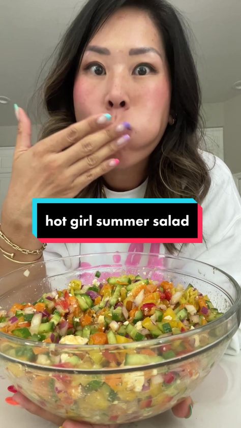 10/10 🥗 original creator: @Jayria #easyrecipe #viralrecipe | Salad Recipes | TikTok Tik Tok Salads, Tiktok Pasta Salad, Snatched Waist Salad, Tik Tok Pasta Salad, Tik Tok Salad Recipes, Tiktok Salad Recipes, Tik Tok Salad, Tiktok Salad, Recipes Tiktok