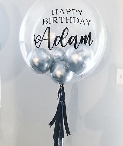 Happy Birthday Adam, Silver Balloon, Love Store, Unique Gift Wrapping, Balloon Gift, Bubble Balloons, Custom Balloons, Delivery Gifts, Free Gift Cards