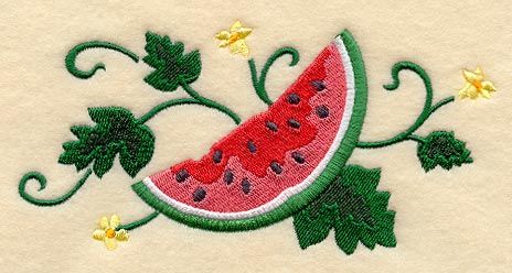 Machine Embroidery Designs at Embroidery Library! - Color Change - C8120 Vines Border, Watermelon Vines, Watermelon Embroidery, Embroidering Machine, Watermelon Crafts, Vine Border, Vine Tattoos, Vine Design, Free Machine Embroidery Designs