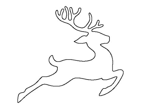 Flying reindeer pattern. Use the printable outline for crafts, creating stencils, scrapbooking, and more. Free PDF template to download and print at http://patternuniverse.com/download/flying-reindeer-pattern/ Concrete Balls, Reindeer Outline, Deco Noel Nature, Julkransar Diy, Ren Geyiği, Flying Reindeer, Garden Balls, Christmas Hacks, Christmas Painting