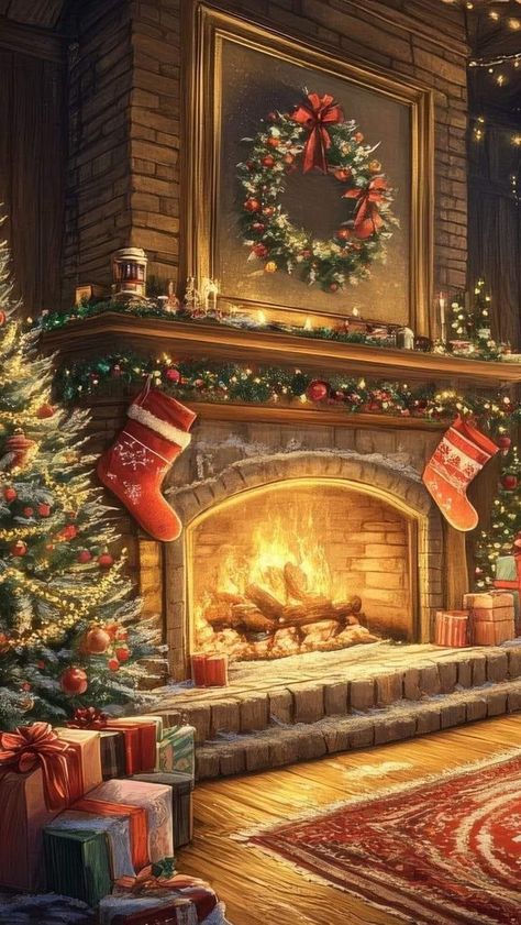 Old Christmas Aesthetic, Cozy Winter Scenes, Christmas Wallpapers For Iphone, Aesthetic Christmas Wallpapers, Christmas Ambiance, Christmas Nostalgia, Christmas Wallpaper Free, Cozy Art, English Christmas