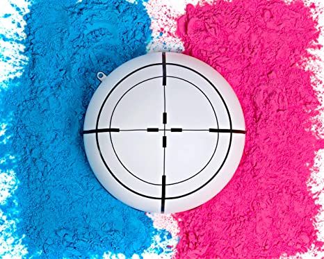 Amazon.com: Gender Reveal White Target Ball | Pink & Blue Kit | Powder 6 Inch Shooting Ball | Gender Reveal Party Ideas | Ultimate Party Supplies : Toys & Games Gender Reveal Party Ideas, Reveal Party Ideas, Creative Gender Reveals, Shooting Target, Clay Pigeons, Gender Reveal Themes, Girl Gender Reveal, Gender Reveal Balloons, Balloon Pop