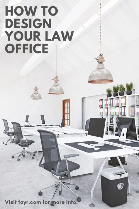 Law offices are a particularly important kind of office to decorate with a purpose. Not only will you be spending a lot of time in your law office, but your clients and peers will also be as well. It’s important to make your law office both professional and welcoming, yet also aesthetically pleasing to look at. When it comes to designing your law office, a great interior design tip is to choose either a traditional or modern theme. Modern Lawyer Office Interior Design, Law Office Decor Professional, Law Firm Design Interiors, Law Firm Office Design Interiors, Lawyer Office Design Modern, Law Firm Interior Design, Law Firm Office Design, Law Office Interior Design, Office Decor Professional Interior Design