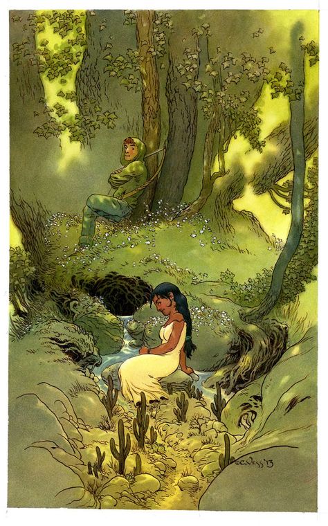 Charles Vess Art, Charles Vess Illustration, Charles Vess, Folk Lore, Rock And Roll, Fine Art, Green, Anime, Art