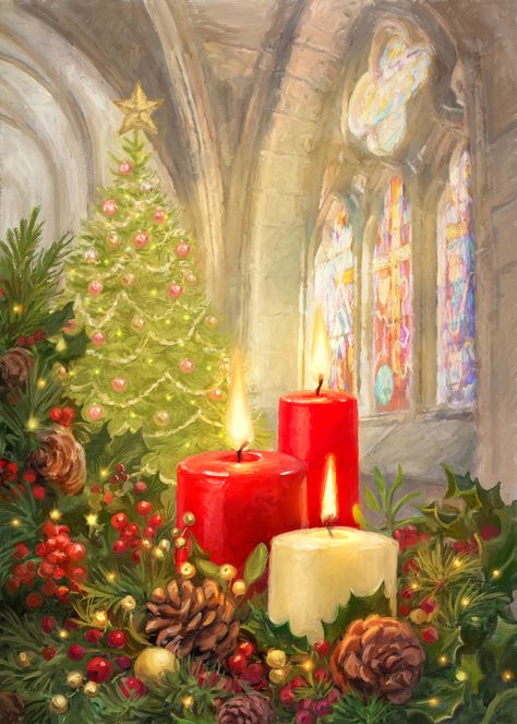 Daniel Rodgers | Advocate Art Advocate Art Christmas, Candles Illustration, Candle Illustration, Xmas Candles, Candle Images, Merry Christmas Pictures, Christmas Rock, Vintage Christmas Images, Advent Candles