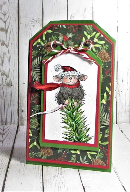 Sue's Rubber Stamping Adventures: HMFMC # 370-Always Anything Goes/optional theme "Christmas in July" Stampendous Cards, Stampendous Stamps, House Mouse, Anything Goes, Lawn Fawn, Rubber Stamping, Artist Trading Cards, Simon Says Stamp, Hero Arts