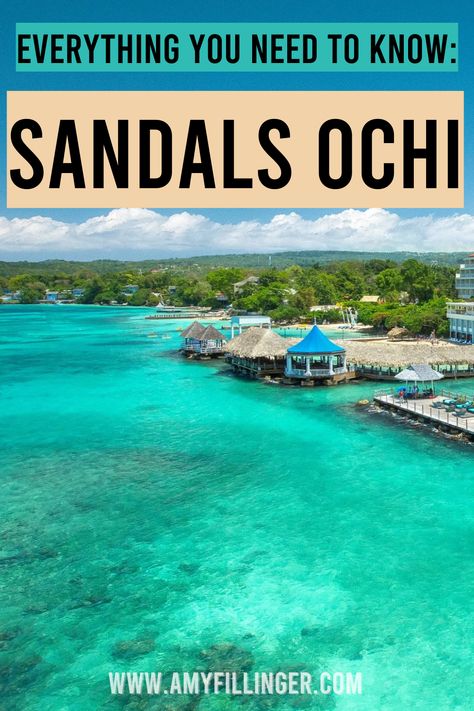 Here is everything you need to know about Sandals Ochi. Sandals Ochi is one of the most affordable Sandals Resorts AND one of the best Sandals Resorts for nightlife #sandalsresorts #bestsandalsresorts #sandalsochi #sandalshoneymoon Sandals Resorts All Inclusive, Sandals Ochi Beach Resort, Sandals Honeymoon, Vacation In Jamaica, Best Sandals Resort, Tropical Elopement, All Inclusive Honeymoon Resorts, Sandals Ochi, Sandals Jamaica