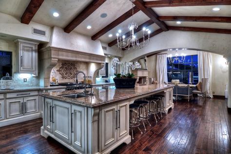 If that doesn't speak for itself... Dream Kitchen Luxury, Creative Kitchen Ideas, Beautiful White Kitchens, Grand Kitchen, Kitchen Island With Seating, Best Kitchen Designs, White Kitchen Design, Kitchen Island Design, Luxury Kitchen Design