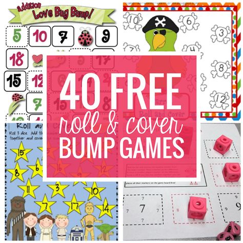 Library Stations, Games For Little Kids, Cool Math Games, Roll And Cover, Online Math Games, Cool Math, Math Board Games, Math Board, Maths Games