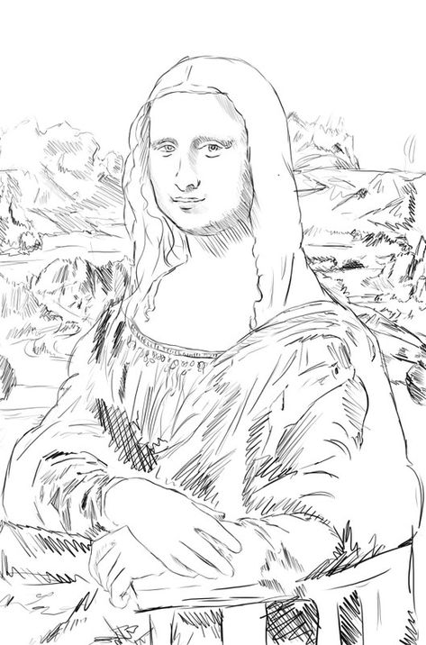 Mona Lisa Drawing, Book Art Sculptures, Desen Realist, Art Tools Drawing, Art Drawings Sketches Creative, Book Art Drawings, Art Tutorials Drawing, Art Drawings Sketches Simple, Sketchbook Art Inspiration