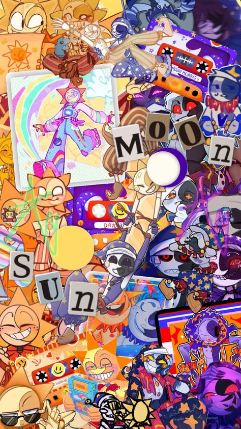 #sunandmoonshow #sun #moon #fnaf #wallpaper #tsams Sun And Moon Fnaf Fanart Wallpaper, Fnaf Sun And Moon Wallpaper, Sun And Moon Show Wallpapers, Moon Fnaf Wallpaper, Sun And Moon Wallpaper, The Sun And Moon Show, Sun And Moon Show, Sundrop Moondrop, Fnaf Wallpaper