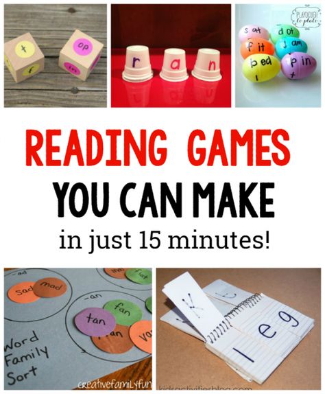 These fun reading games are quick to make - and so effective for learners in kindergarten and first grade! Such a great addition to your language arts instruction. #teachingreading #kindergarten #firstgrade Fun Reading Games, Reading Games For Kids, Learning Sight Words, Mom Goals, Better Mom, Reading Games, Phonics Games, 2nd Grade Reading, First Grade Reading