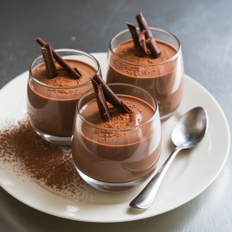 Indulge in this Light and Creamy Chocolate Mousse! 🍫✨ Rich cocoa flavor and a velvety texture that melts in your mouth – the perfect dessert! #Ingredients: - 6 oz dark chocolate, chopped - 3 large eggs, separated - 1/4 cup granulated sugar - 1 cup heavy cream - 1 teaspoon vanilla extract - A pinch of salt #Directions: 1. **Melt the Chocolate:** - In a heatproof bowl, melt the dark chocolate over a pot of simmering water (double boiler), stirring until smooth. Remove from heat and let it co... Chocolate Mousse Cups, Mousse Cups, Romantic Breakfast, Vanilla Mousse, Double Boiler, Dessert Ingredients, Creamy Chocolate, Melt In Your Mouth, Chocolate Mousse