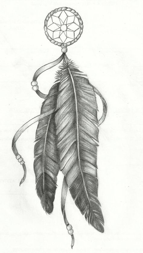 DreamCatcher by MorenaInk on DeviantArt Eagle Feather Tattoos, Feather Tattoo Meaning, Indian Feather Tattoos, Tattoo Feather, Feather With Birds Tattoo, Bird Tattoo Meaning, Feather Drawing, Native American Tattoos, Native Tattoos