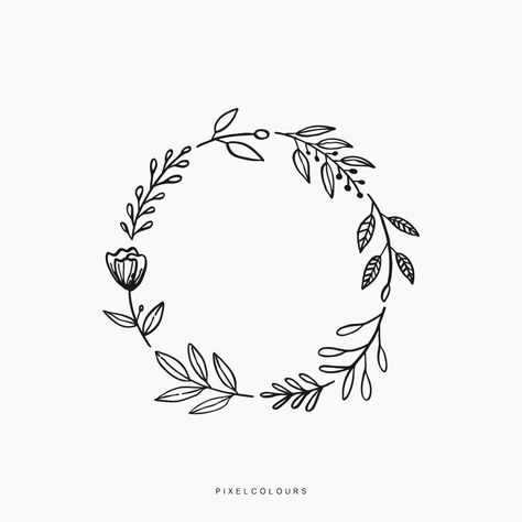 Floral Wreath Line Drawing, Wild Flowers Wreath, Selling Stand, Floral Wreath Drawing, Wreath Silhouette, Library Makerspace, Plaque Ideas, Embroidery Quotes, Floral Wreath Svg