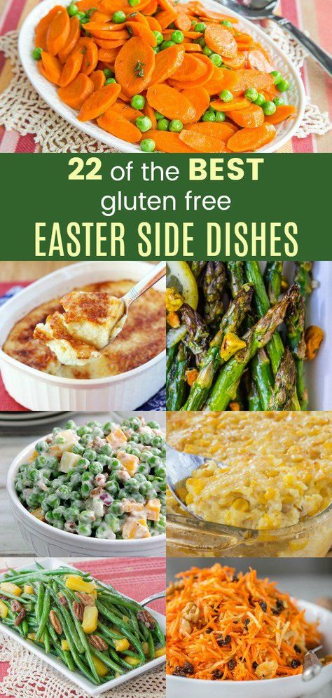 22 of the Best Gluten Free Easter Side Dishes - delicious recipes for vegetables, potatoes, and more to serve with your holiday ham, lamb, or other main course. #easter #easterrecipes #glutenfree Easter Ham Dinner, Easter Vegetables, Easter Dinner Sides, Easter Sides, Side Dishes For Ham, Gluten Free Easter, Ham Dinner, Easter Side Dishes, Easter Dishes