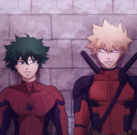 Deadpool X Spiderman, Bakugou Manga, Hero Wallpaper, Buko No Hero Academia, Boku No Hero Academia Funny, Anime Crossover, My Hero Academia Episodes, Big Book, Hero Academia Characters