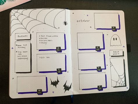 halloween october bullet journal minimilist Fall Bujo, Bujo October, Halloween Bullet Journal, October Journal, Bullet Journal Halloween, October Bullet Journal, Halloween Calendar, Bullet Journal October, Utility Room Designs