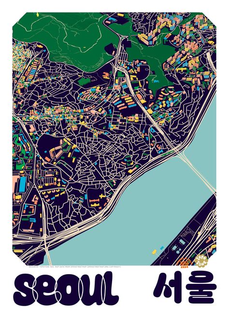 Seoul 🇰🇷 Explore the dynamic heart of Seoul, Korea, through this captivating map print, featuring the meandering Han River and highlighting central neighborhoods like Gangnam, Itaewon, and Jongno. Immerse yourself in the city's modern marvels, from the sleek skyscrapers to the traditional palaces, beautifully depicted in vibrant colors. Seoul Map, Korea Map, Anime Scenes, Han River, Seoul Korea, Room Posters, City Travel, Map Poster, City Map