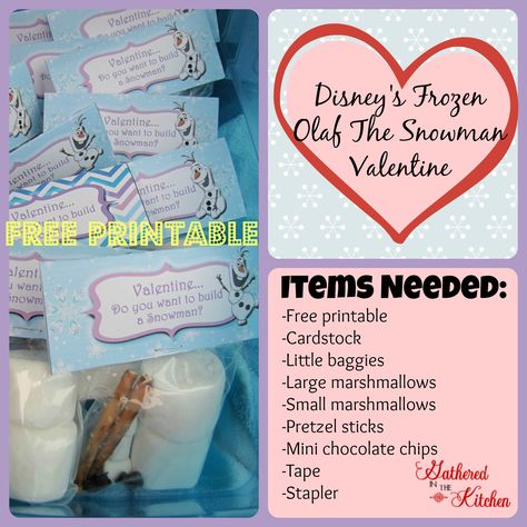 Disney’s Frozen Olaf The Snowman Valentines with Printable | Gathered In The Kitchen Frozen Snowman, Kid Approved Meals, Disney Items, Disney Frozen Olaf, Frozen Olaf, Diy Craft Tutorials, Gift Tag Cards, Disney S, The Snowman