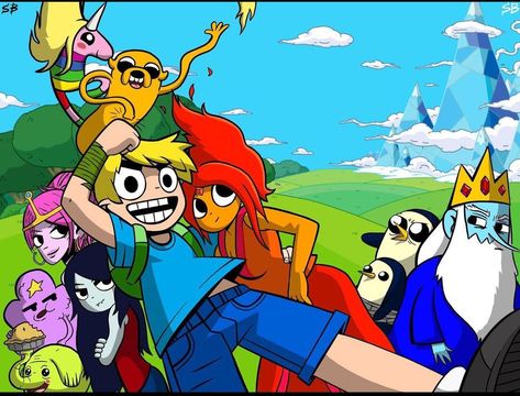 Adventure Time Crossover, Scott Pilgrim Movie, Buu Dbz, Scott Pilgrim Comic, Adventure Time Cartoon, Scott Pilgrim Vs. The World, Fandom Crossover, Vs The World, Adventure Time Art