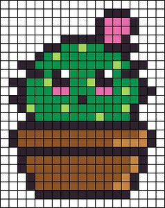 Cactus Cross Stitch, Make Friendship Bracelets, Easy Perler Beads Ideas, Tiny Cross Stitch, Easy Pixel Art, Pixel Art Templates, Pixel Drawing, Diy Perler Bead Crafts, Pola Kristik