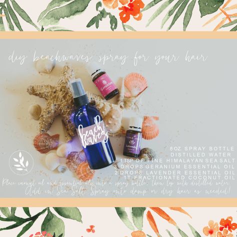 Try this mermaid hair essential oils spray recipe with Young living essential oils! Get great results for moisturized and beach wavy hair! The benefits include moisture and vibrant hair! Try this mermaid hair spray recipe with essential oils without rosemary! #mermaidhair #summerhair #essentialoils #youngliving Mermaid Hair Essential Oils, Diy Mermaid Hair, Mermaid Hair Spray, Essential Oils Spray, Beach Wavy Hair, Hair Essential Oils, Essential Oil Spray Recipes, Wavy Beach Hair, Coconut Oil Spray