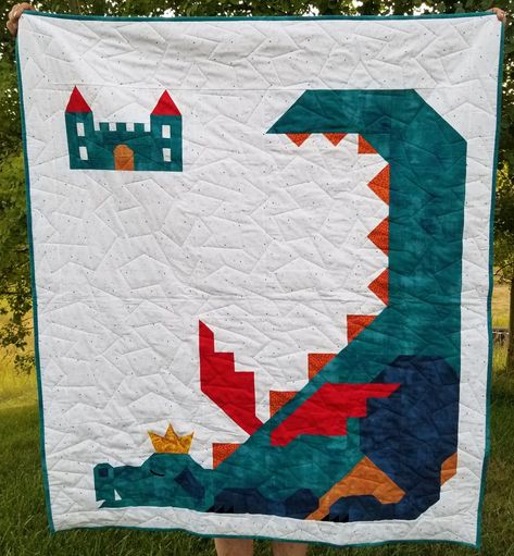 Modified Dragon Dreams Quilt. Patterns from ApplesandBeavers.com Dragon Quilt Pattern, Dragon Baby Quilt, Dragon Quilt, Dragon Dreaming, Crib Quilt, Quilting Ideas, Quilt Pattern, Baby Quilts, Dean