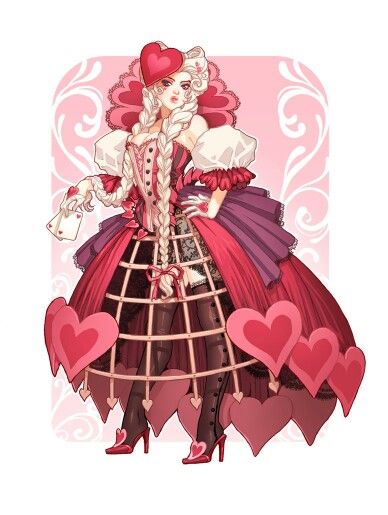 This is precisely what I want as far as the exposed hoop skirt goes. But definitely more red. Alice In Wonderland Fanart, Queen Of Hearts Costume, Arte Grunge, Pose Fotografi, Royal Art, The Peacock, So Busy, Arte Inspo, Adventures In Wonderland